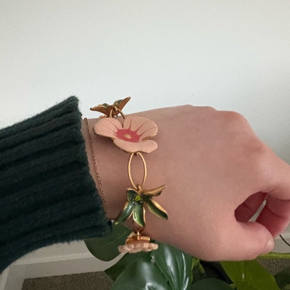 NWT Pilgrim Floral Summer Flower Long Necklace & Bracelet Set with Gold Hardware - Picture 15 of 15